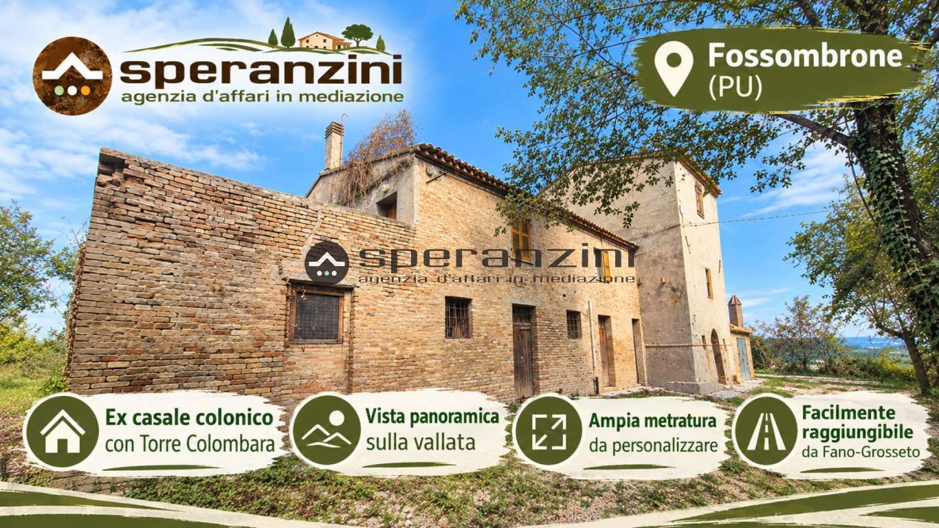 - Fossombrone, rustico-casolare-cascina di 300,00mq in vendita - Rif. RV2339