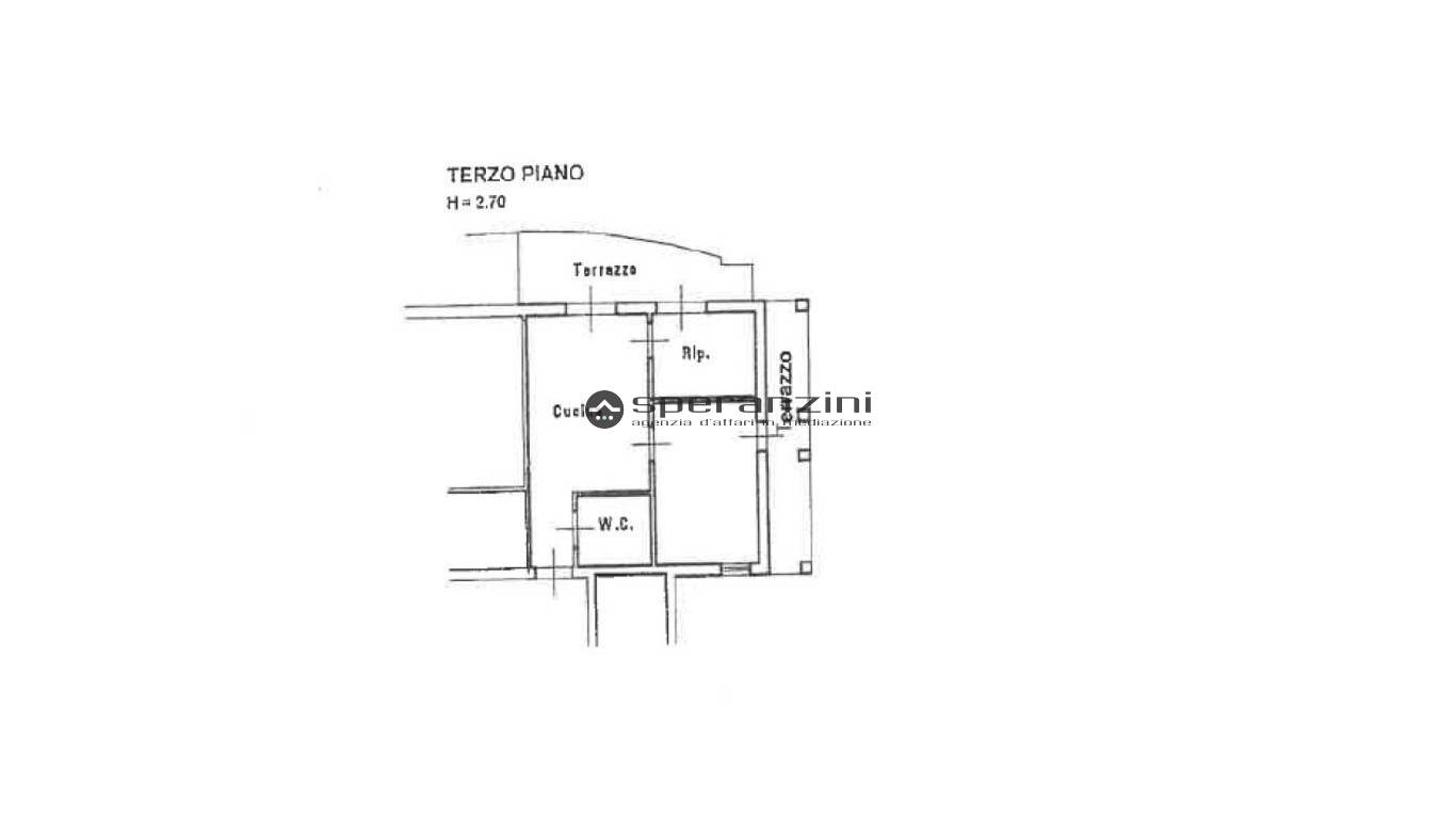 piantina - Fano, zona torrette - appartamento di 37,00mq in vendita - Rif. RV2007