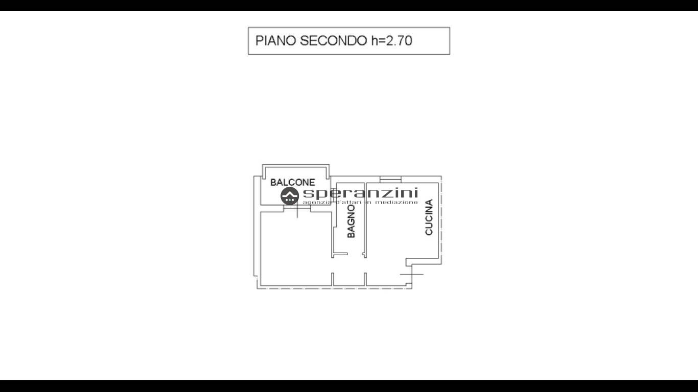 piantina - Fano, zona bellocchi - appartamento di 50,00mq in vendita - Rif. RV2082