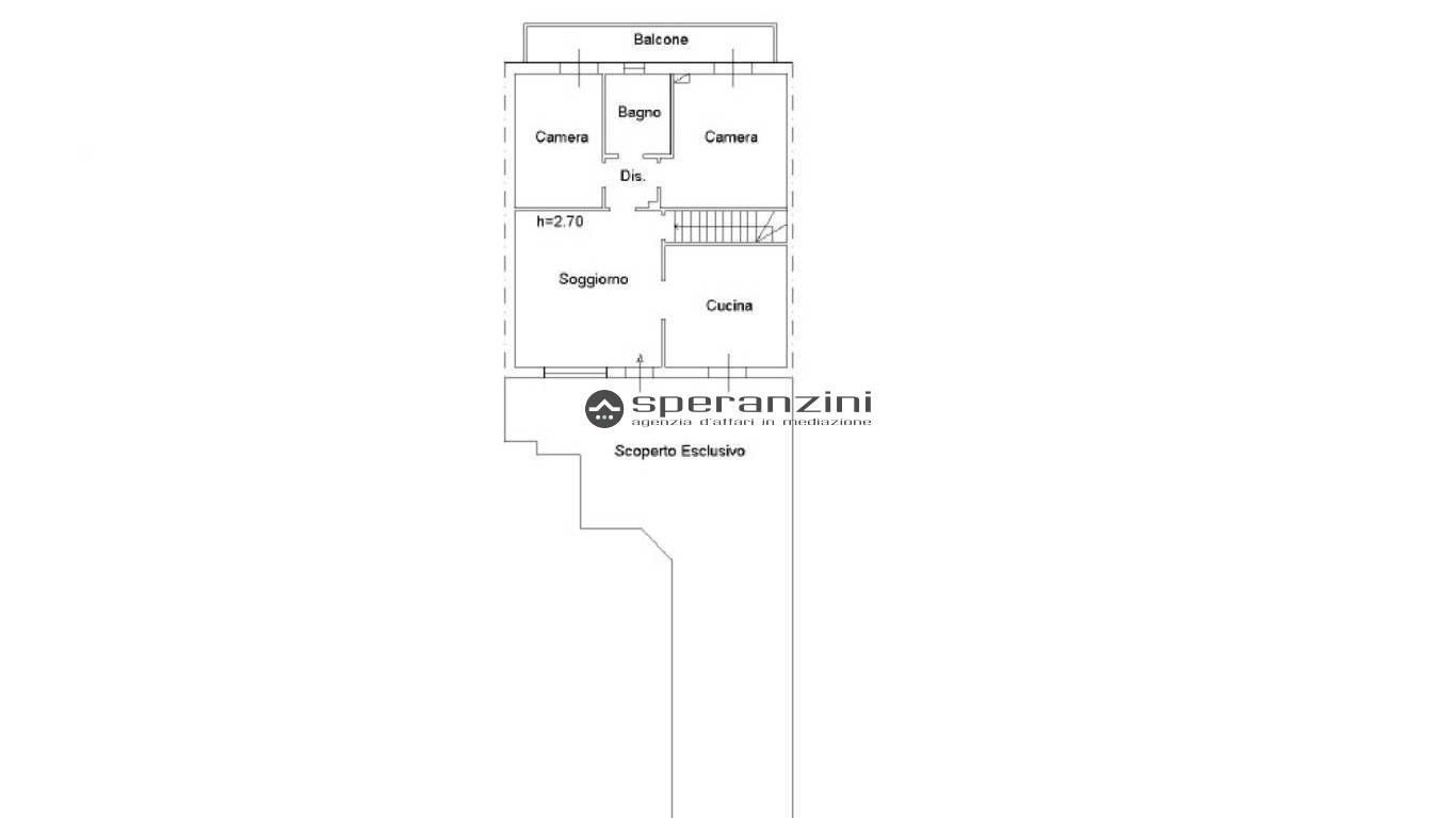 piantina - Fossombrone, appartamento di 85,00mq in vendita - Rif. RV433