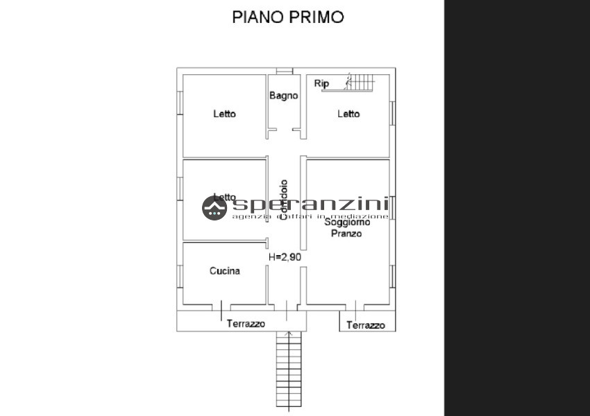 piantina - Sant'ippolito, unifamiliare casa singola di 369,00mq in vendita - Rif. RV1863