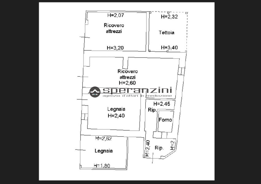 piantina - Sant'ippolito, unifamiliare casa singola di 369,00mq in vendita - Rif. RV1863
