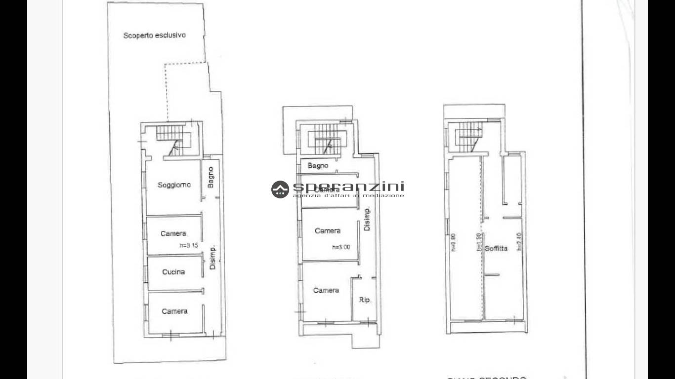 piantina - Fossombrone, casa di fila di 298,00mq in vendita - Rif. RV2103