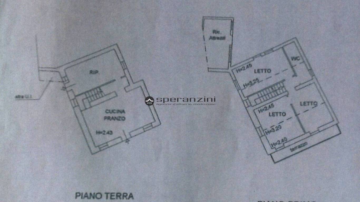 piantina - Fano, zona san cesareo - unifamiliare casa singola di 115,00mq in vendita - Rif. RV1726