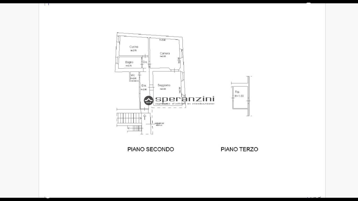 piantina - Fano, zona centro storico - appartamento di 90,00mq in vendita - Rif. RV2077