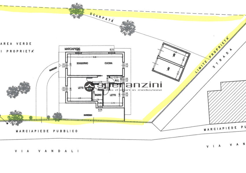 piantina - Mondolfo, unifamiliare casa singola di 151,00mq in vendita - Rif. RV1883