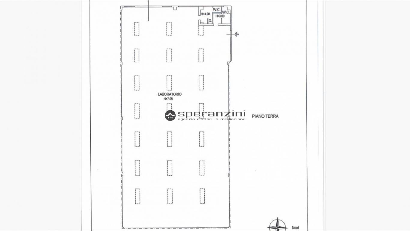 piantina - Sant'ippolito, capannone di 770,00mq in vendita - Rif. CV1905