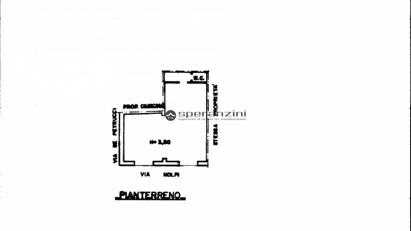 piantinA - Fano, zona centro storico - locale commerciale negozio di 80,00mq in vendita - Rif. CV1906