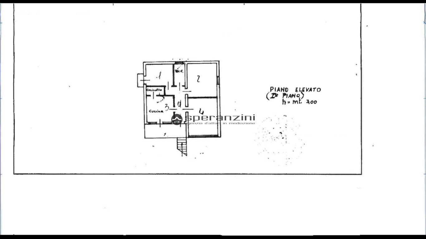 piantina - Fossombrone, unifamiliare casa singola di 180,00mq in vendita - Rif. RV2023