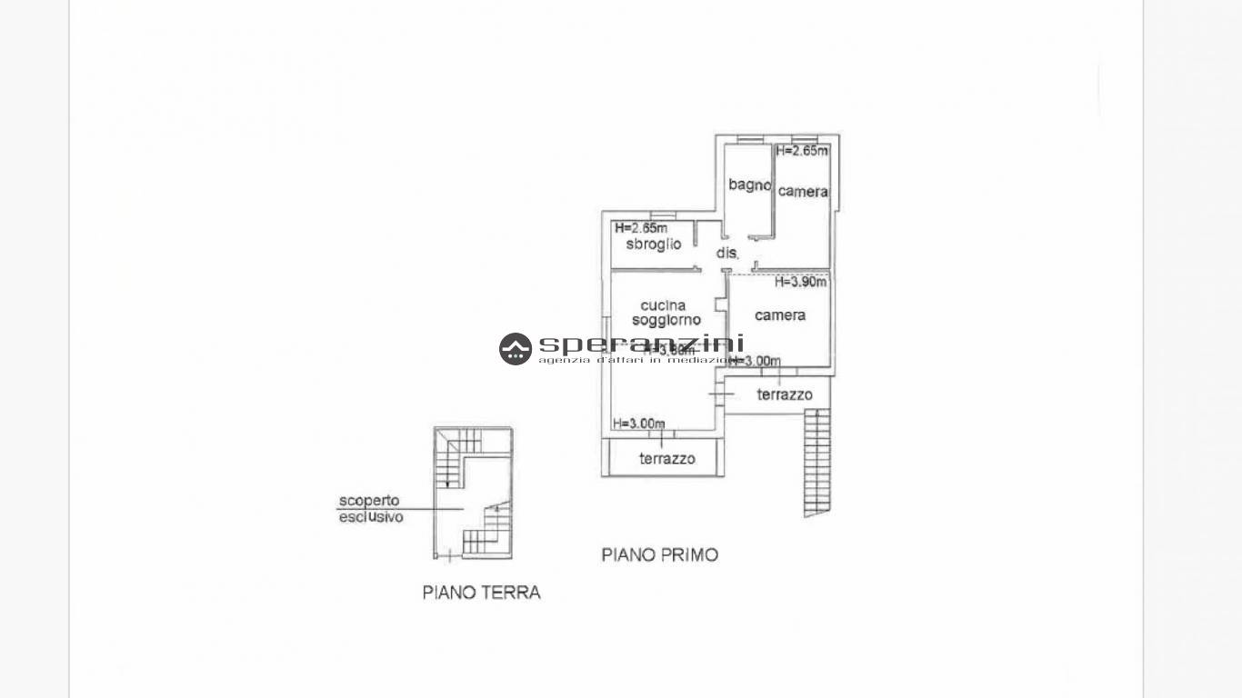 piantina - Montemaggiore al metauro, appartamento di 85,00mq in vendita - Rif. RV2102