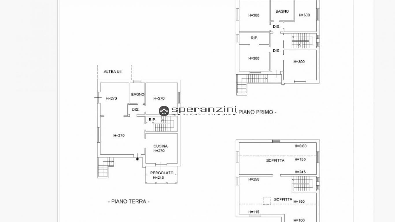 piantina - Colli al metauro, zona calcinelli - unifamiliare casa singola di 222,00mq in vendita - Rif. RV1969