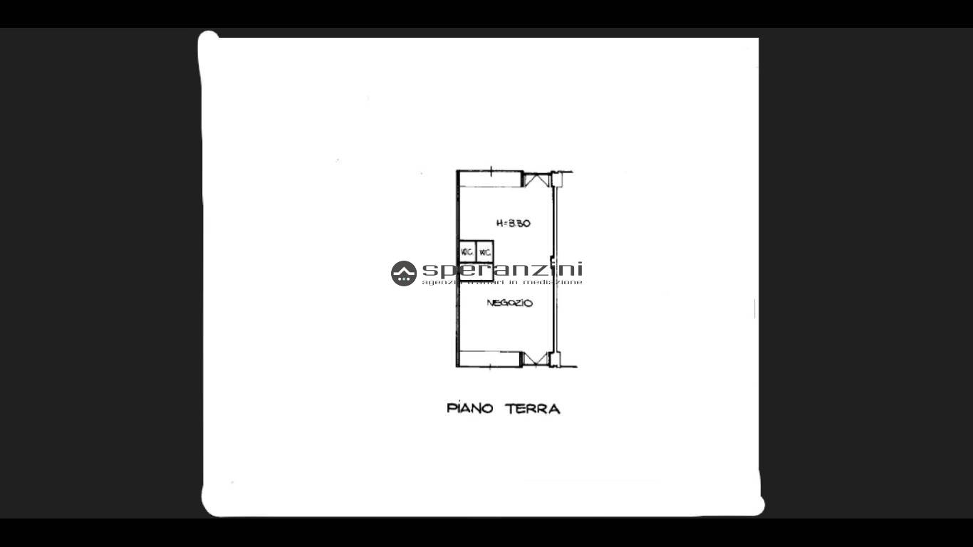 piantina - Fano, zona flaminio - locale commerciale negozio di 110,00mq in vendita - Rif. CV1895
