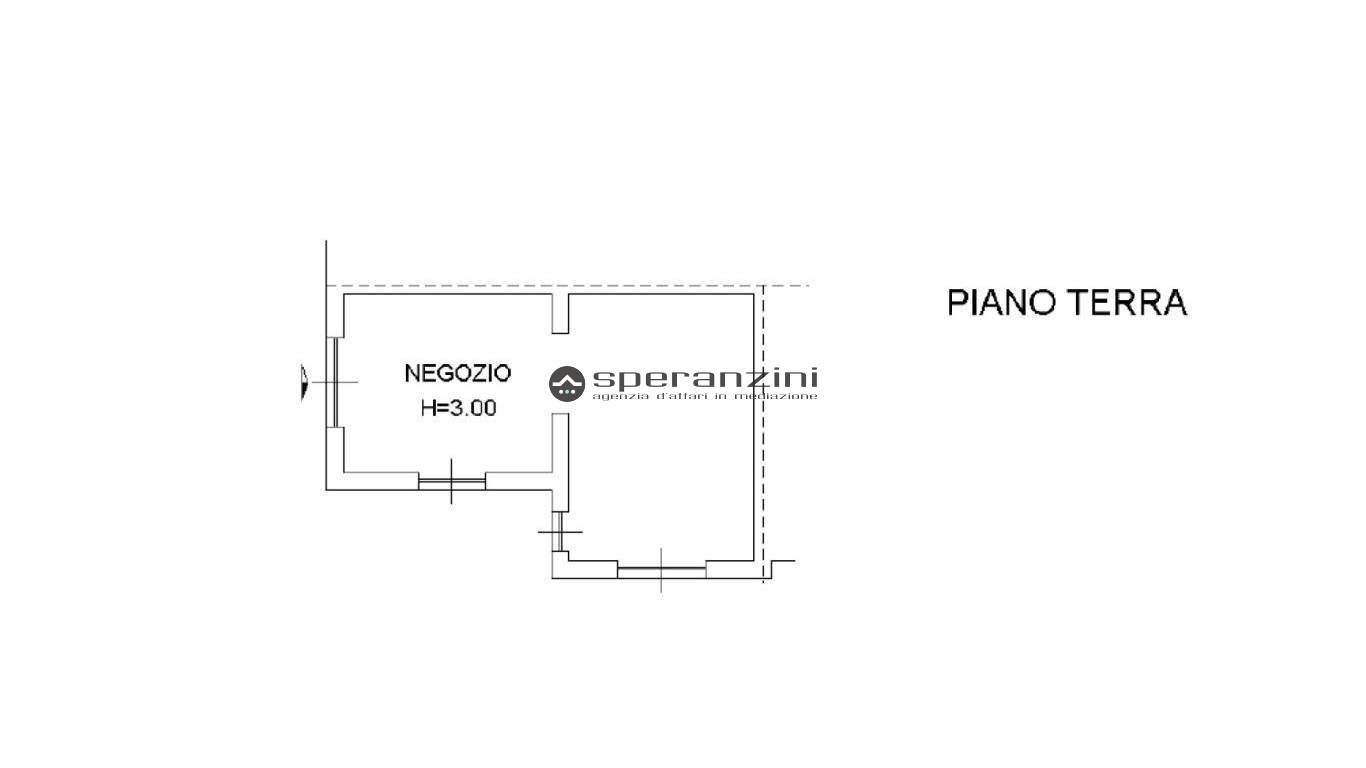 piantina - Fano, zona flaminio - locale commerciale negozio di 50,00mq in vendita - Rif. CV1882