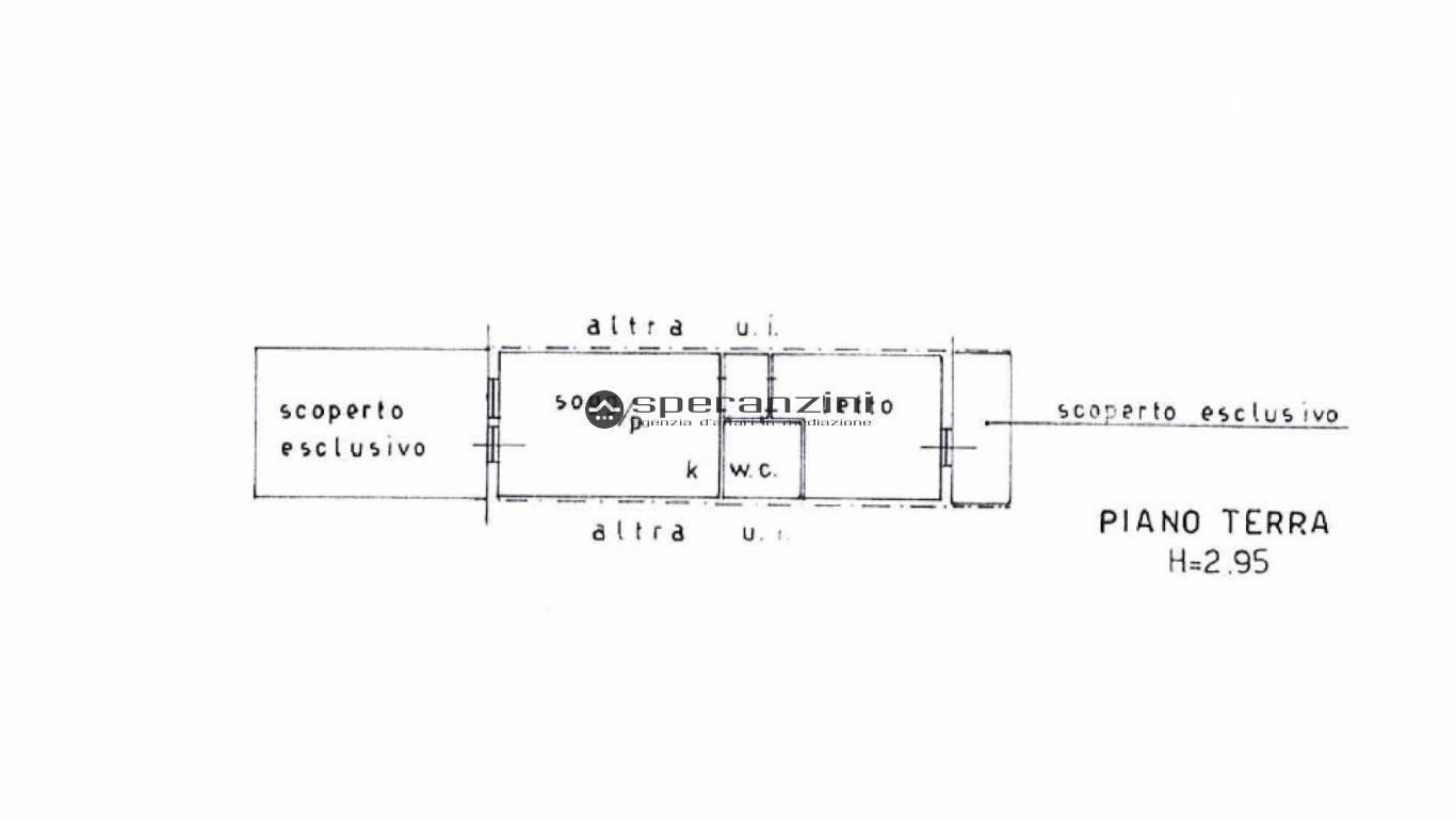 piantina - Fano, zona baia metauro - appartamento di 50,00mq in vendita - Rif. RV2144