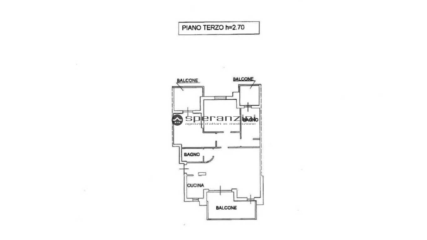 piantina - Fano, zona flaminio - appartamento di 98,00mq in vendita - Rif. RV1867