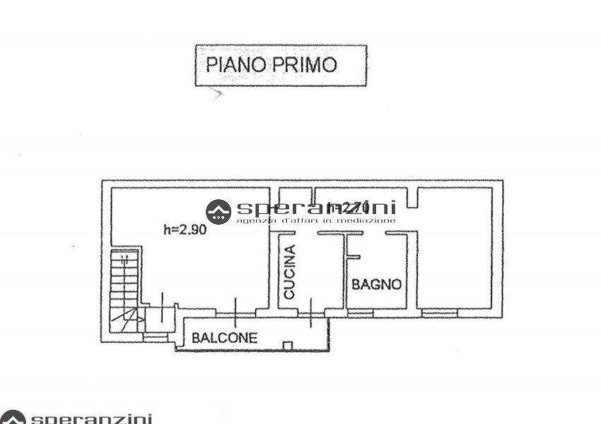 planimetria - Fano, zona passeggi - appartamento di 68,00mq in vendita - Rif. RV119