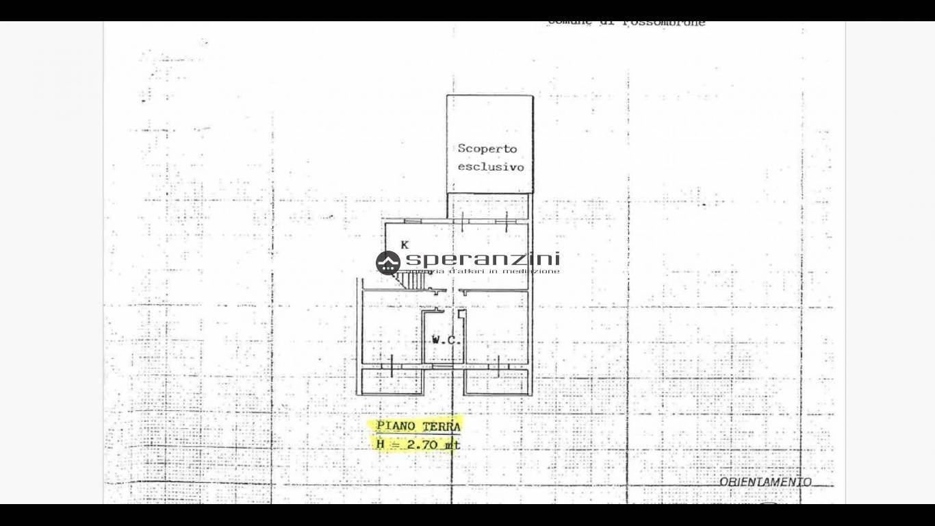 planimetria - Fossombrone, appartamento di 75,00mq in vendita - Rif. RV2118