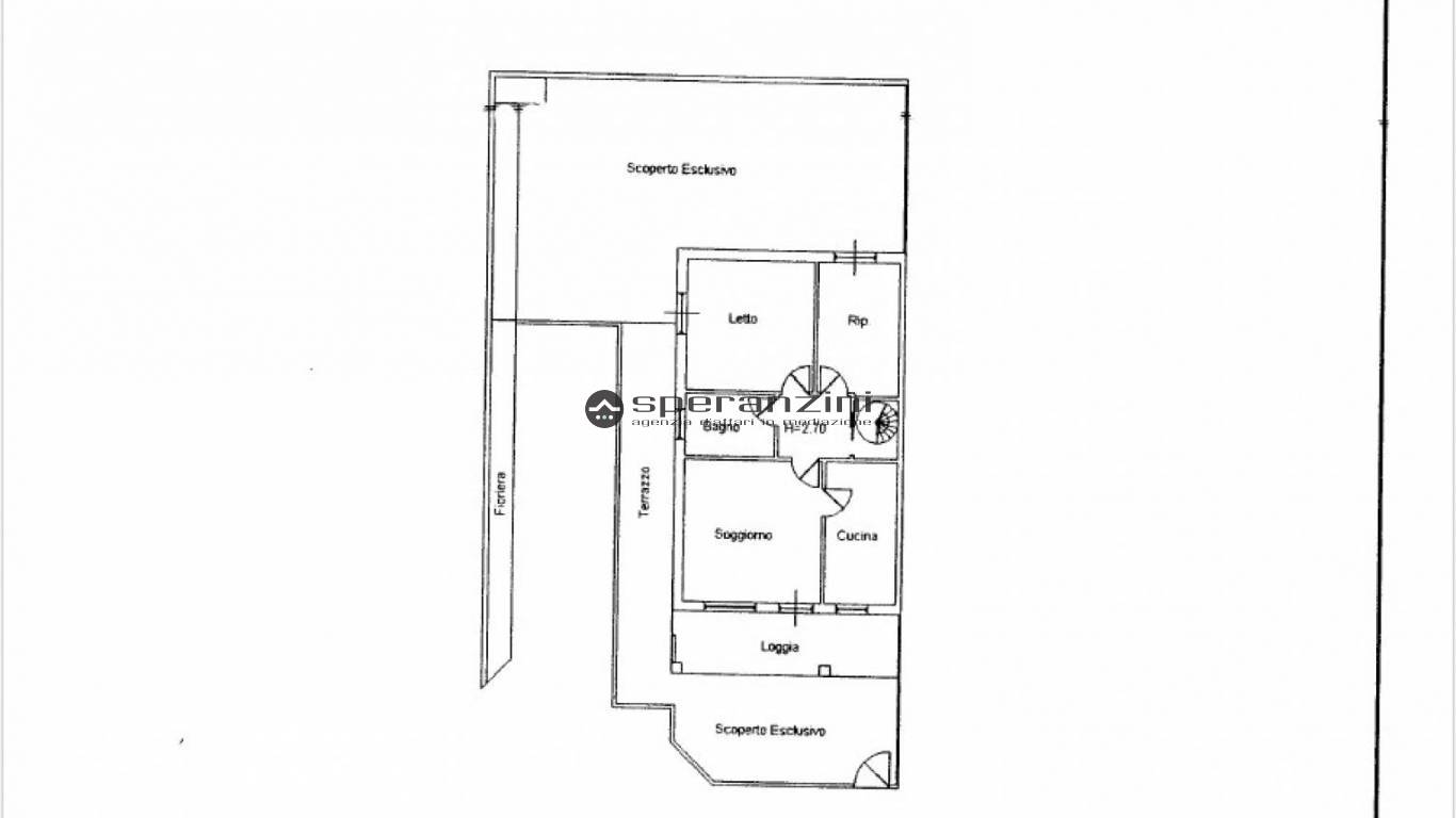 piantina - Colli al metauro, zona calcinelli - appartamento di 70,00mq in vendita - Rif. RV2125