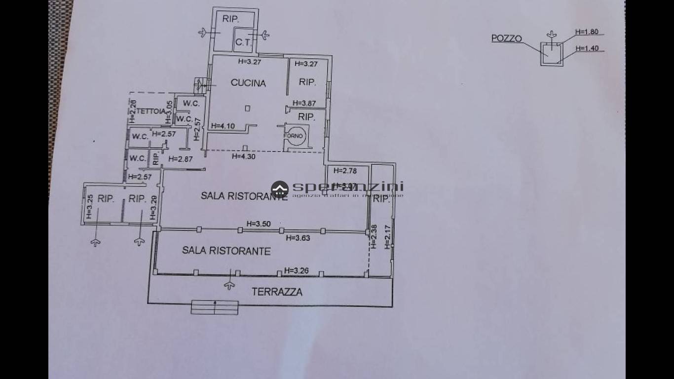 PIANTINA - Fano, zona torrette - locale commerciale ristorante di 280,00mq in  affitto - Rif. CA1909